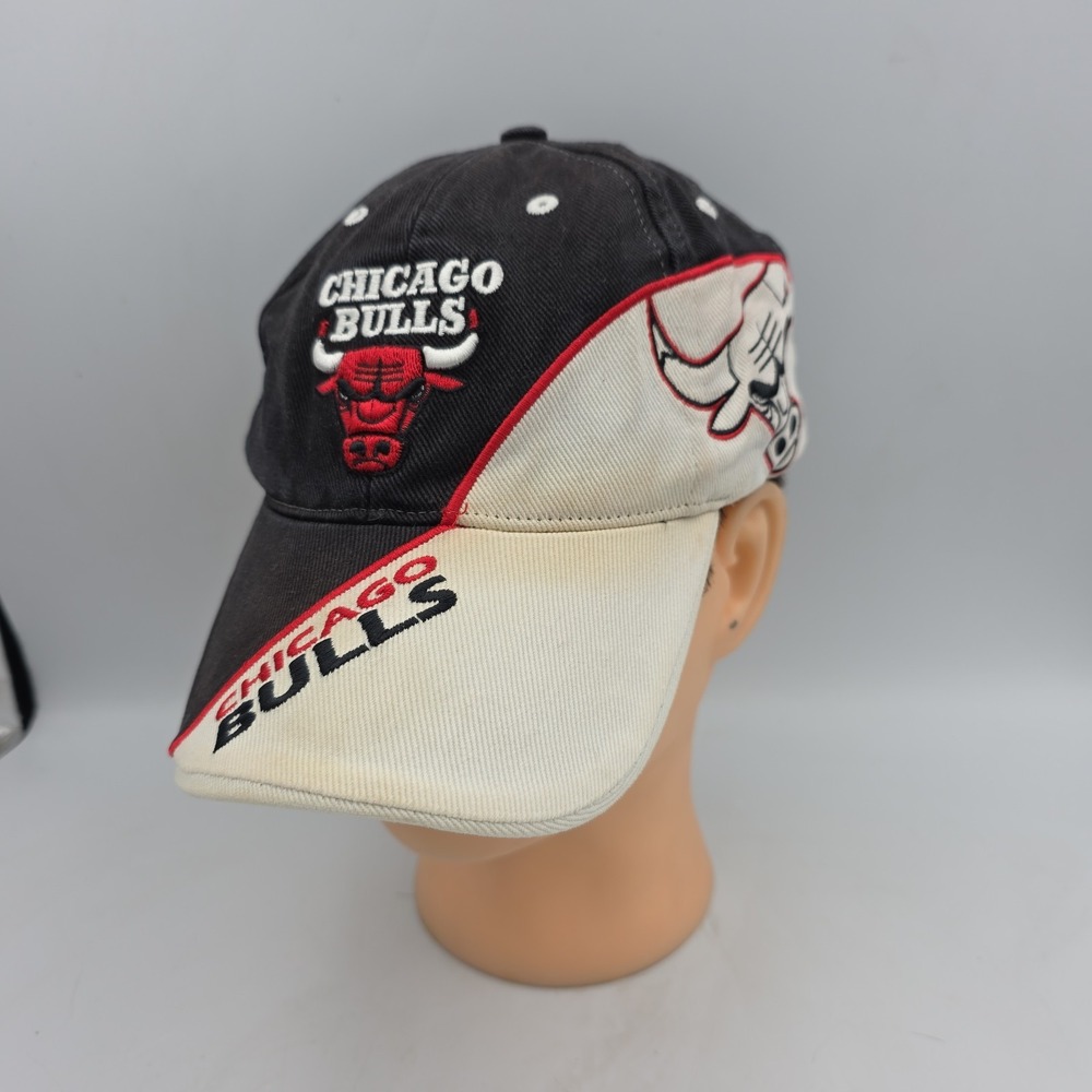 Vintage 90's Twins Chicago Bulls NBA Snapback Hat Black READ